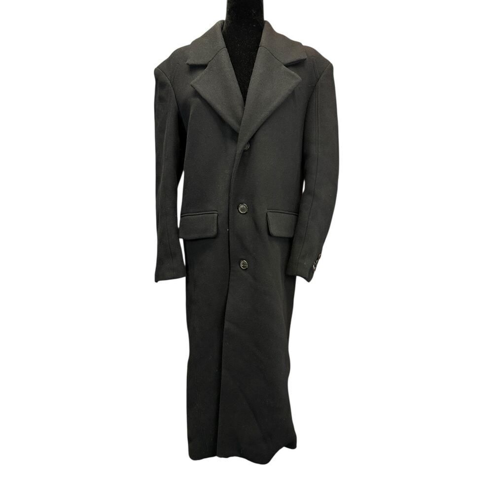 Zara x Ader Error Oversize Wool Blend Coat Black … - image 5